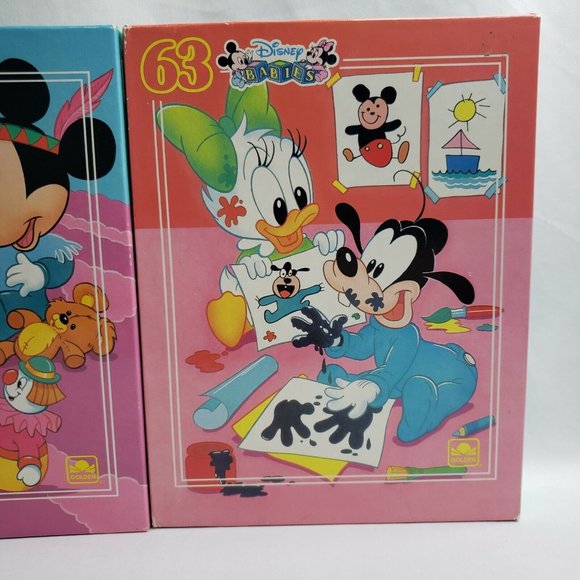 Vintage 1980's Golden Disney Babies 63 Piece Puzzles Lot of 2 Complete - Picture 7 of 8